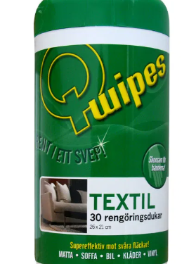 Renseservietter til tekstil fra Q-Wipes i professionel kvalitet. Klar til brug fra den praktiske beholder.